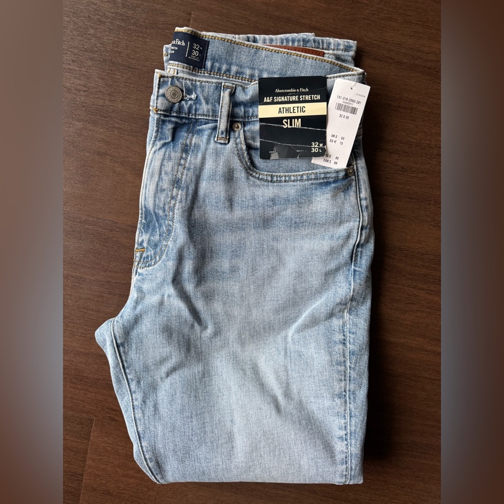 NEW Mens Athletic Slim Abercrombie Jeans 32x30